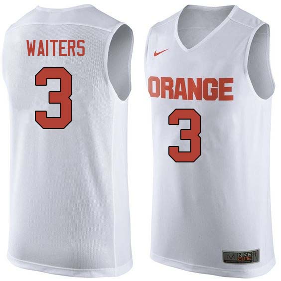 Men #3 Dion Waiters Syracuse White College Basketball Jerseys Sale-White